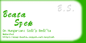 beata szep business card